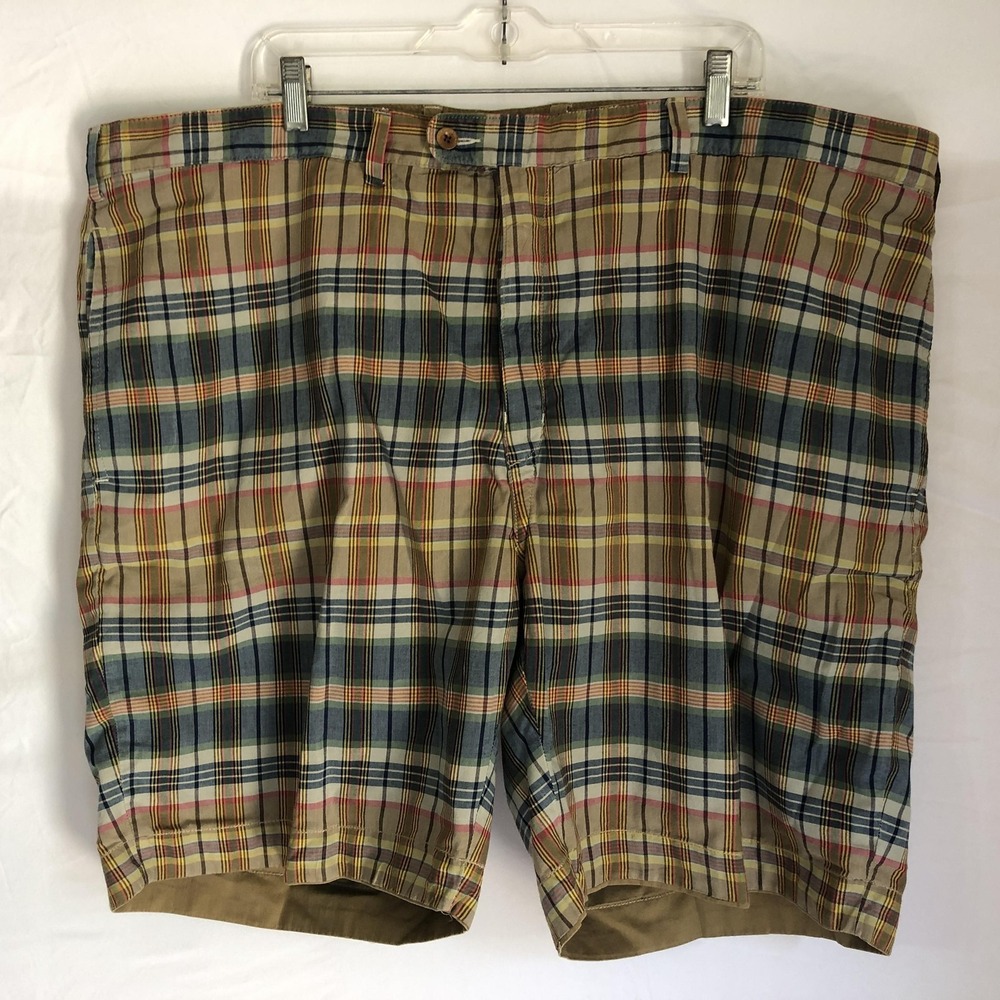 Polo Ralph‎ Lauren Shorts Mens 48 Multicolor Plaid Chino Reversible 9 Inseam Big